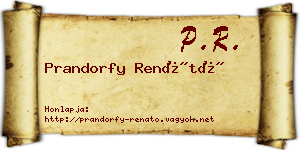 Prandorfy Renátó névjegykártya